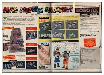 1987 DOKUMENT (Ref. Cim AL126) PUB: SPIELZEUG ROBOTIX SPACE SPACE 2Seiten