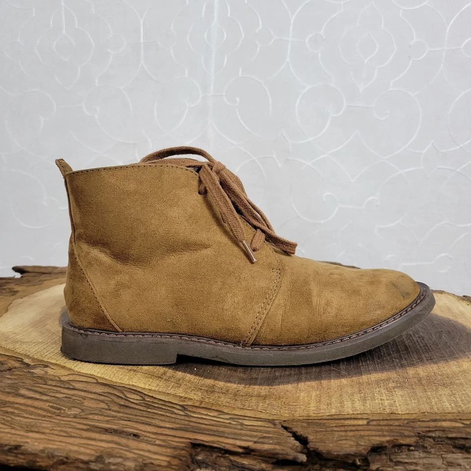 Cole Haan Niños Botines Talla 2 Marrón Gamuza Con Cordones Punta Almendra Zapatos Chukka Foto 2 de 4