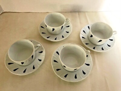 Air France Concord CIM Jean Picart le Doug  Cup 3.2 &Saucer 5.5  set  4 