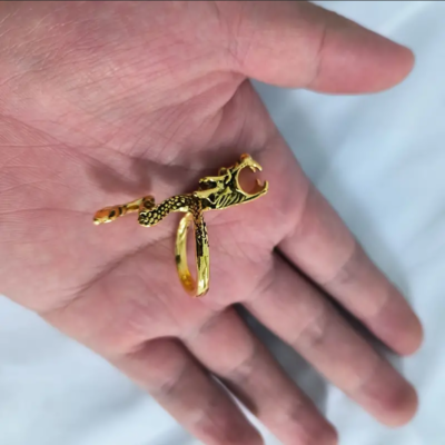 Grabber Ring Vintage Dragon Snake Shaped Cigarette Holder Gadget Unique  Fashion