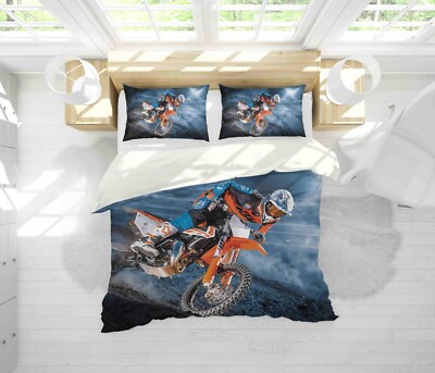 3D Off-road Motorcycle Quilt Cover Set Bedding Sets Pillowcases