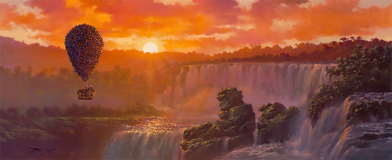 UP Walt Disney Fine Art Rodel Gonzalez Signed Ltd Ed 95 A World of Adventure PRE