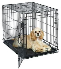 MidWest Life Stages 30 Inch Metal Dog Crate with Secure Locking Features