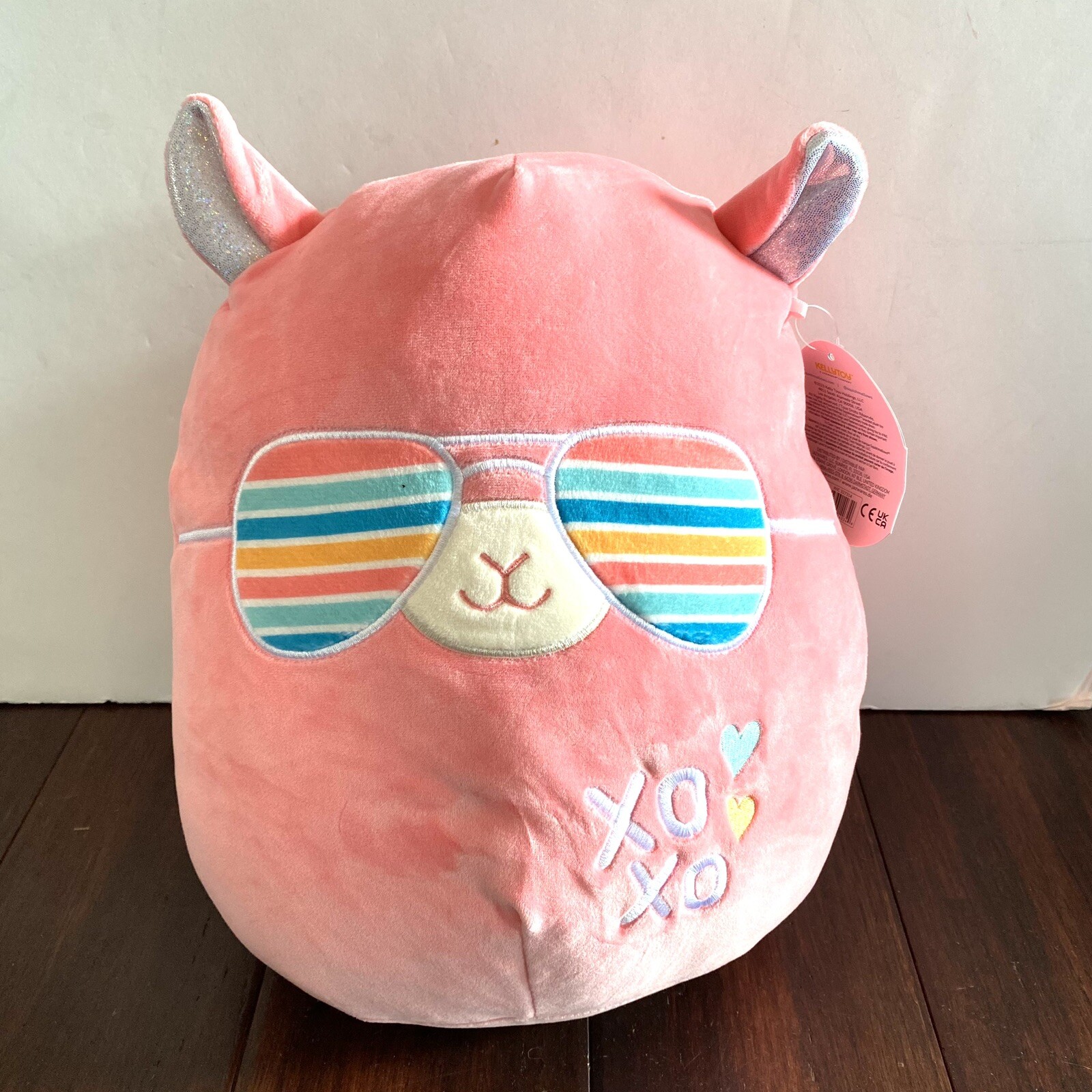 SQUISHMALLOWS NWT Pavlo Pink XOXO Sunglasses Llama 12" Stuffed Toy SP1