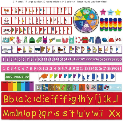 Circle Time Center Kids Pocket Chart Set Child Educational Learning ...
