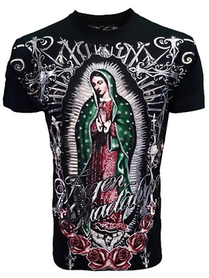 KONFLIC [PRAY FOR US] FOIL T-SHIRT SINNER ROCKER BIKER TATTOO INK HARLEY  Konfli
