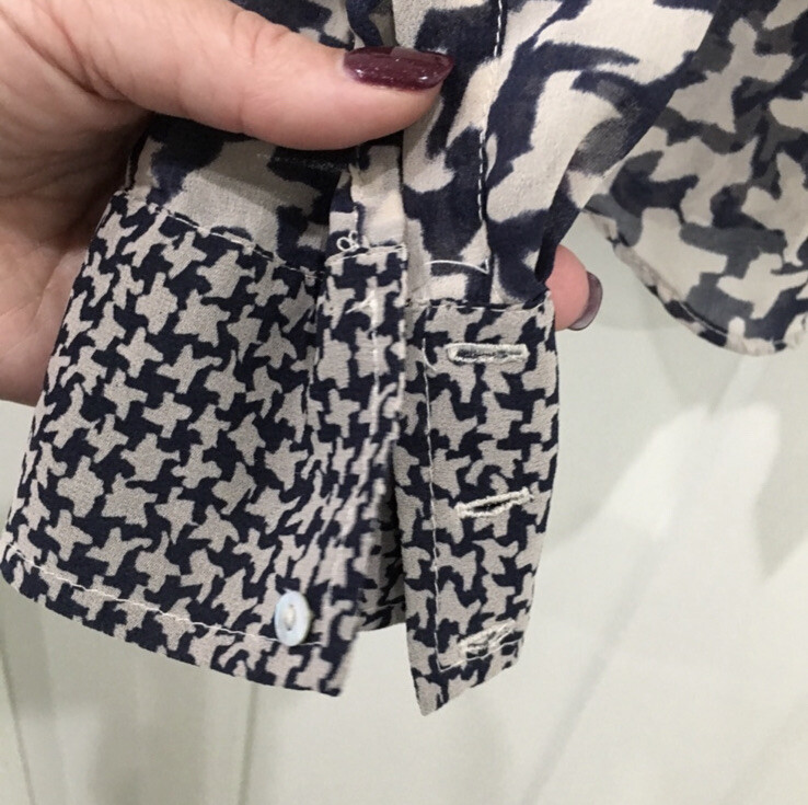 Zara Basic Sheer Career button down size small - image 7