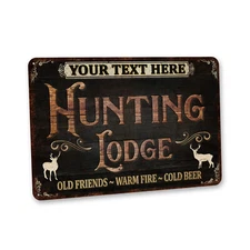 Custom Hunting Lodge Sign Deer Hunting Lodge Man Cave Cabin Decor 108122002224