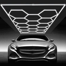 VEVOR Hexagon Garage Lights Grid Honeycomb LED Shop Ceiling Light 26400-86400LM