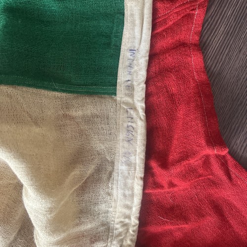 Old Flag Of India Cloth Remarkable Beautiful Old Some Staining As Is Good Shape - Picture 20 of 20