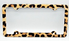 Wildlife Tiger Cheetah Animal Skin Animal Love Friend Metal Car License Frame