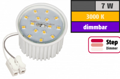 Led Modul 7Watt für Ersatz für GU10 / MR16 Lampen Step Dimmer flache Einbautiefe
