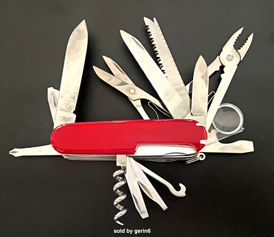 旧パッケージ箱付 VICTRINOX the original 1.6795 Swiss Army Original Knife, Red Swisschamp, Victorinox 1.6795, New