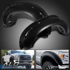 Fit For 2011-2016 F250 F350 Super Duty Pocket Rivet Style Fender Flares 4pcs