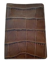 Exclusive ALEXANDER McQUEEN PASSPORT COVER Samsonite BLACK LABEL Leather Brown