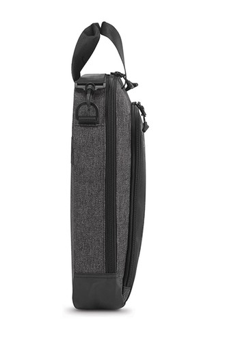 Solo New York Nomad Route Slim 17"x 13”x 3” Laptop Bag w/Shoulder Strap Gray NEW - Picture 7 of 10