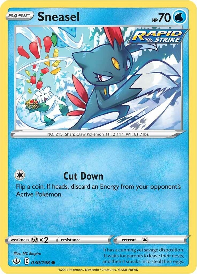 Sneasel 030/198 Swsh06: Sword & Shield - Chilling Reign - 1 of 1