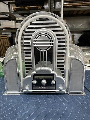 Large Vintage Cicena Marilyn Pink/Red Blue Neon Stereo Radio Large Vintage Cicena Marilyn Pink/Red Blue Neon Stereo Radio