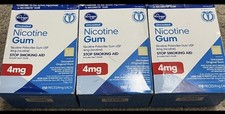 Kroger Uncoated Nicotine Gum 4mg uncoated original 110 pieces, 3 pack