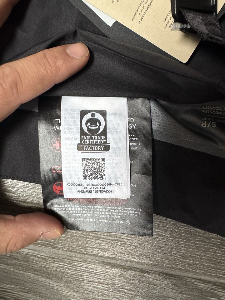 NWT Mens Arc’teryx Black Goretex PRO Beta AR Pant sz S Regular | eBay