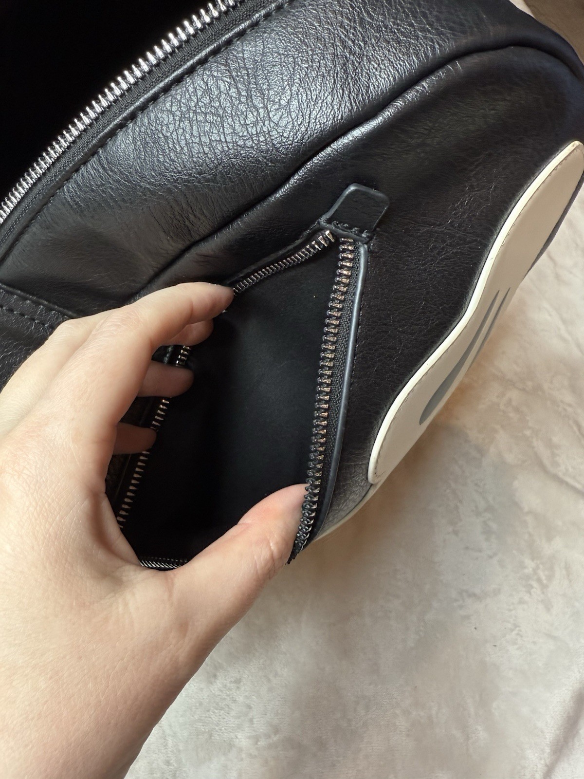 Ghost Face Black Pleather Mini Backpack Blow Worl… - image 6