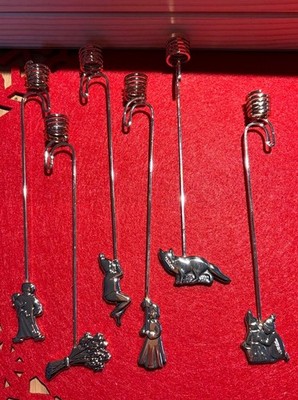 6 Georg Jensen Kerzenhalter Tannenbaum Pendelhalter Palladium Silbern