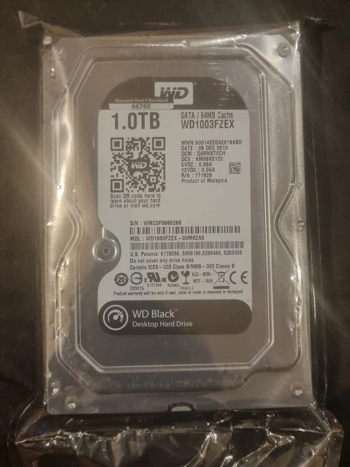 Western Digital Black, 1TB Hard Drive,Desktop Hardrive WD1003FZEX-00K3CA0 - Image 2 of 4
