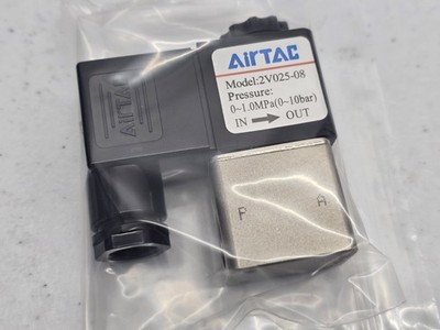 AirTAC 2V025-08 24VDC Solenoid Valve 1/4'' NPT 2-Way Normally Closed 2.5mm NEW