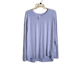 New-Athleta-xlt-light purple-Mindset super soft sweatshirt, tulip edge side hem