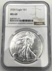 2026 $1 American Silver Eagle NGC MS69 Brown Label