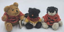 Boyds Bears  Friends Archive Collection Halloween- 2 Cats  1 Bear