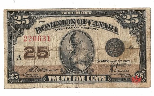 1923 Canada 25 Cents — photo from the most recent tracked eBay sale