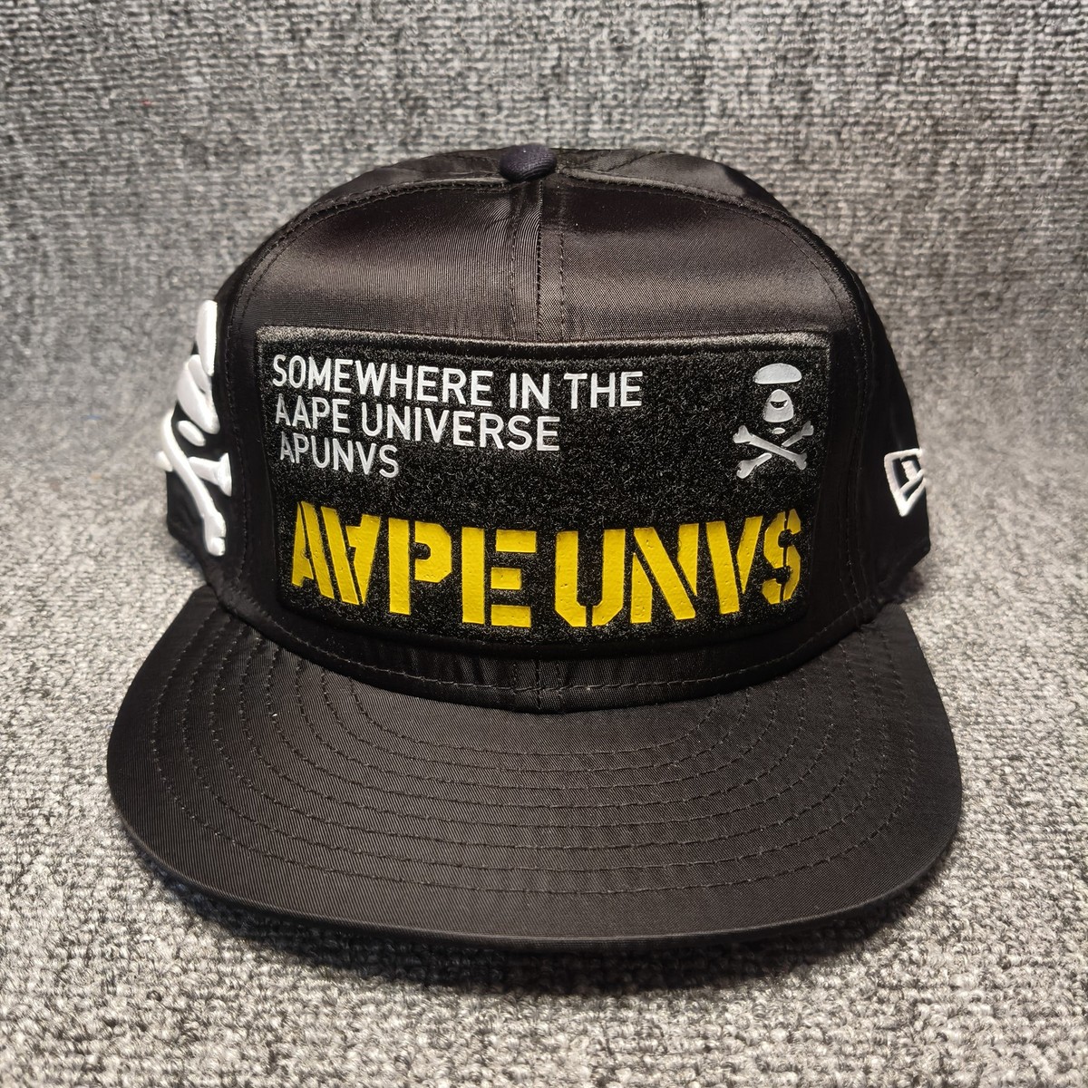 Aape BY A Bathing Ape x New Era Black Snapback Hat AAPE UNVS Skull