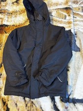 Old Navy 3-1 Black Winter Snow Jacket Boys Size 8 With Dual Closure Pockets Hood