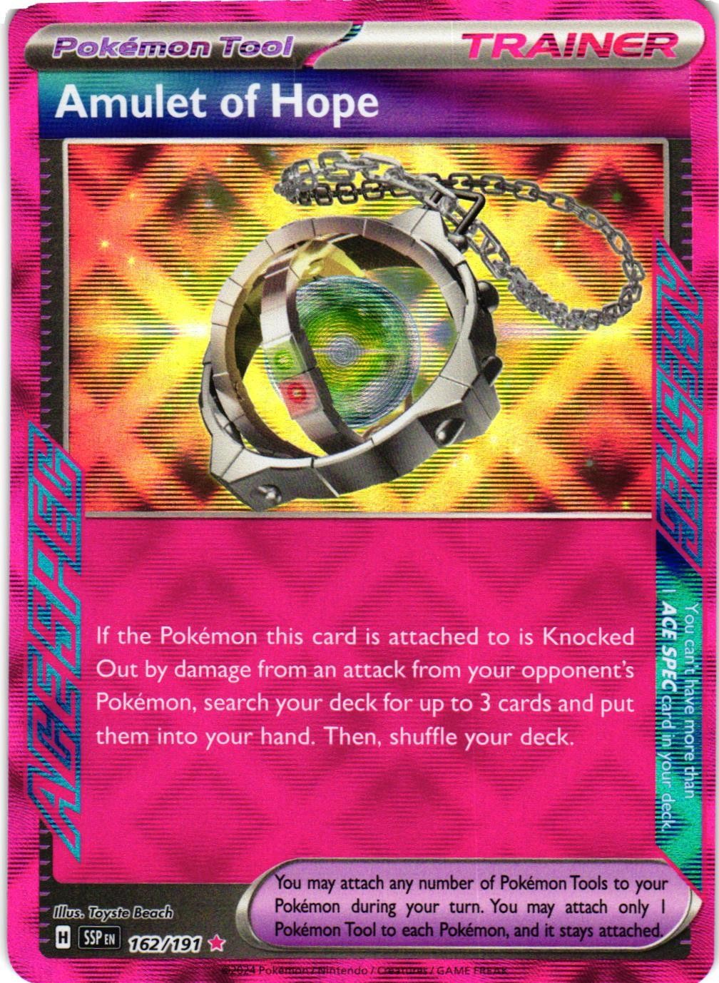 AMULET OF HOPE 162/191 ACE SPEC RARE SURGING SPARKS POKEMON NM