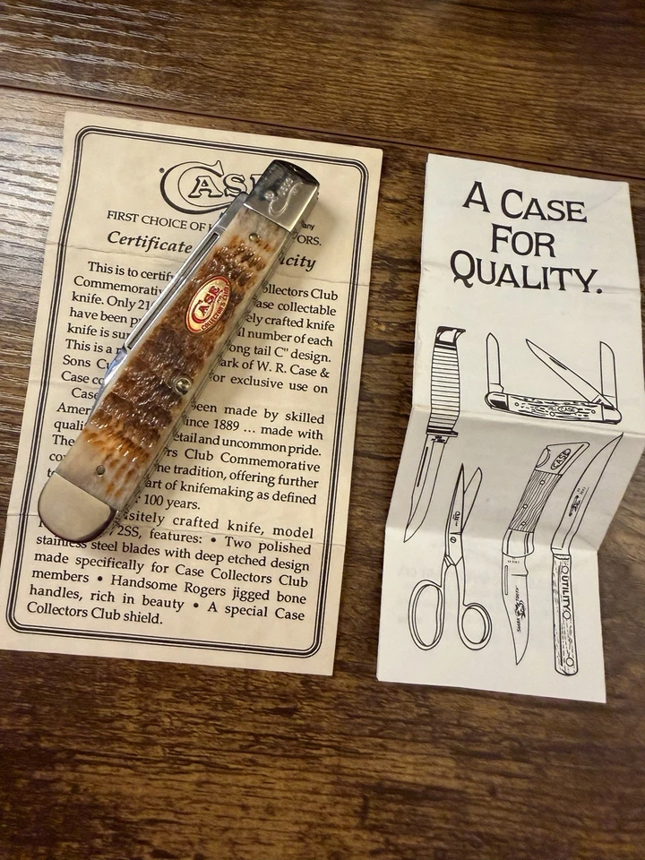 Cuchillo Club Coleccionista Case XX USA ROG 6211 1/2 SS 1989 Estuche English Jack Foto 3 de 4