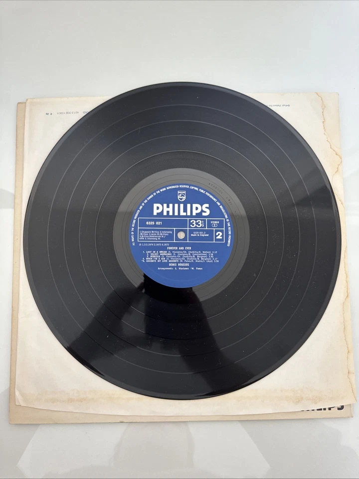 Demis Roussos Forever and Ever Vintage Vinyl LP Album 33 RPM Record - Image 3 of 4
