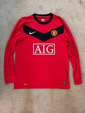 Manchester United 2009/10 Nike AIG Home Jersey Red Men’s M Long Sleeve