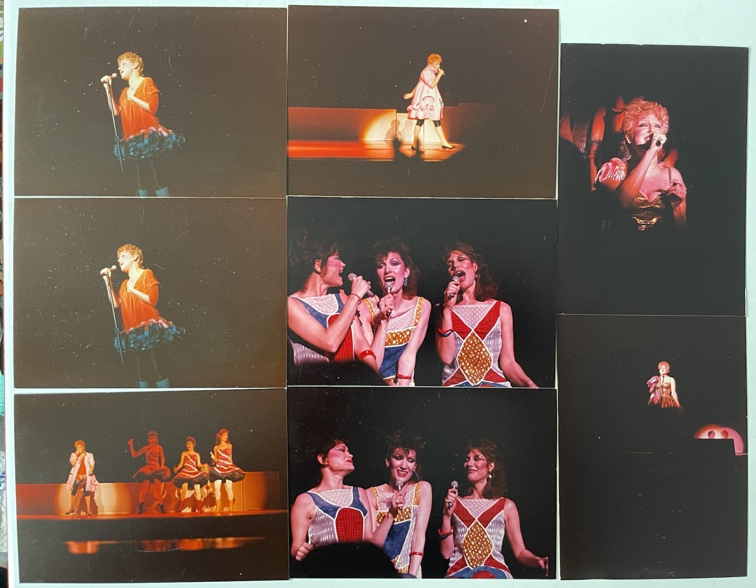 8 VTG Found Photos BETTE MIDLER Concert Singers Candid Snapshots Gay Int 1980s