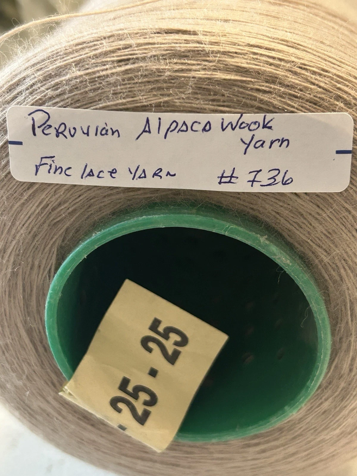 Spool Cone Peru Soft #2 Alpaca Wool Yarn Mix 1lb 3oz 562gr 736 Tan Brown A image 6