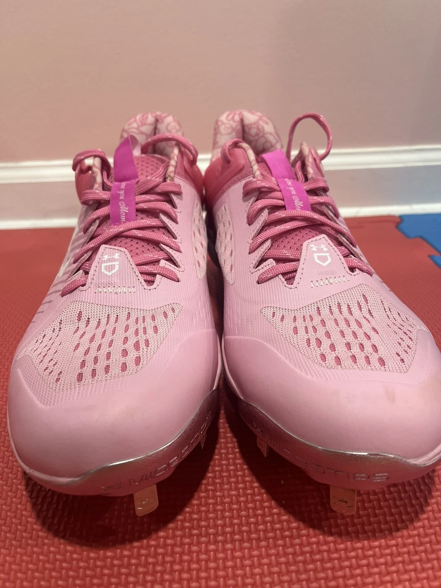 Under Armour Pink Baseball & Softball Shoes & Cleats for Men  display picture 2