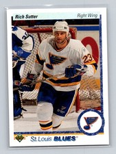 1990-91 Upper Deck French #328b Rich Sutter St. Louis Blues