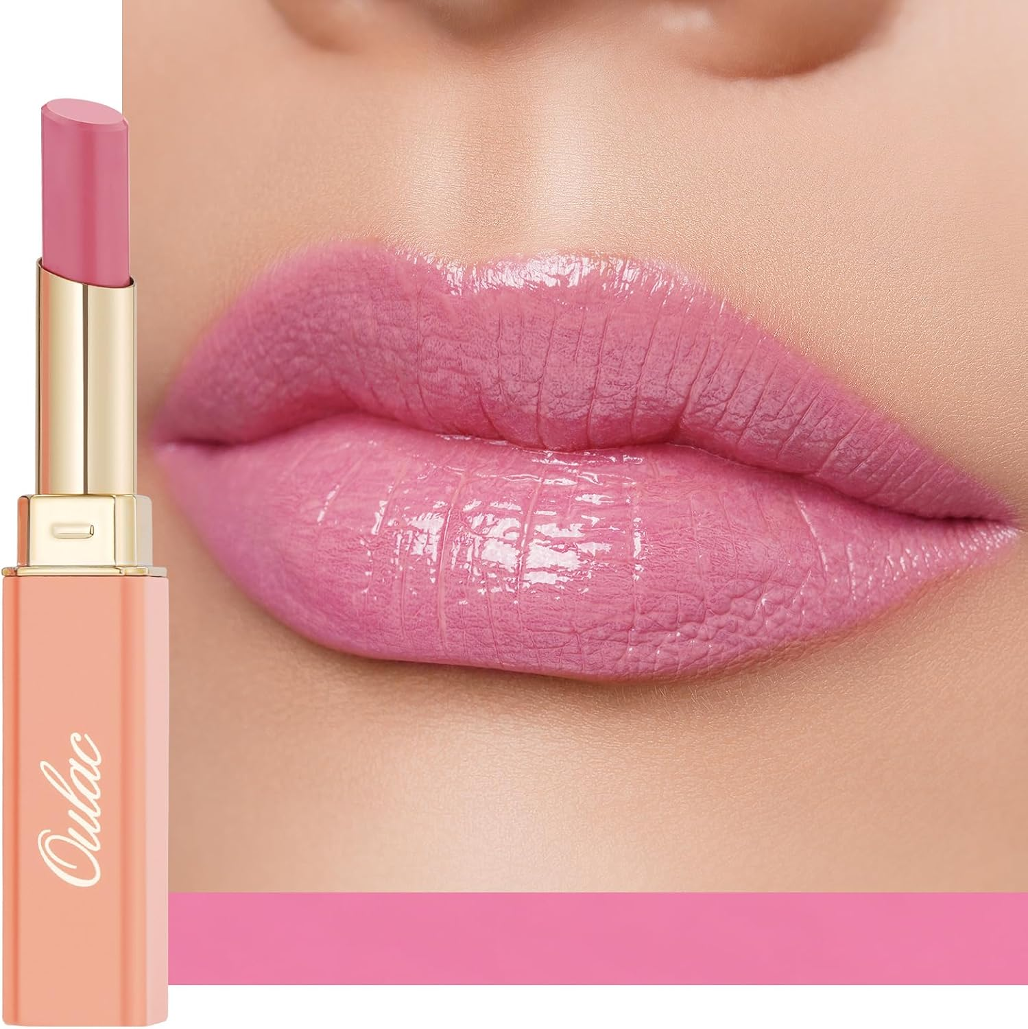 Warm Pink Lipstick - Moisture Shine Hydrating Lipstick & Tinted Lip Balm for Dry