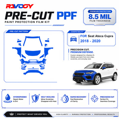 Precut PPF Front Kit Clear Bra 8.5mil TPU For 2018-2020 Seat Ateca Cupra
