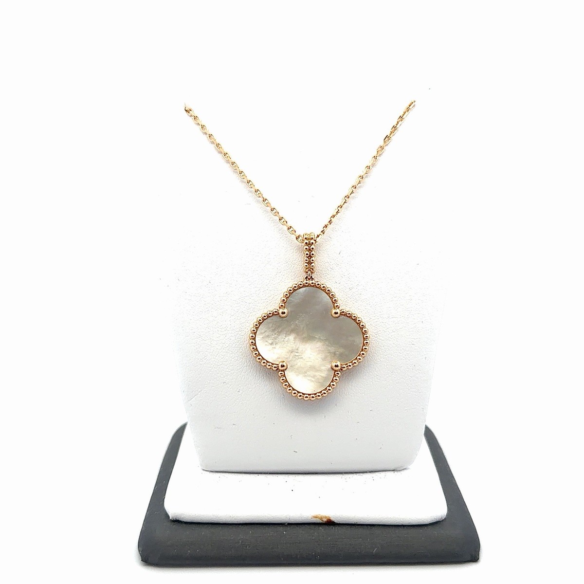 Van Cleef Arpels Alhambra Pendant Necklace 18K Yellow Gold and Mother of Pearl