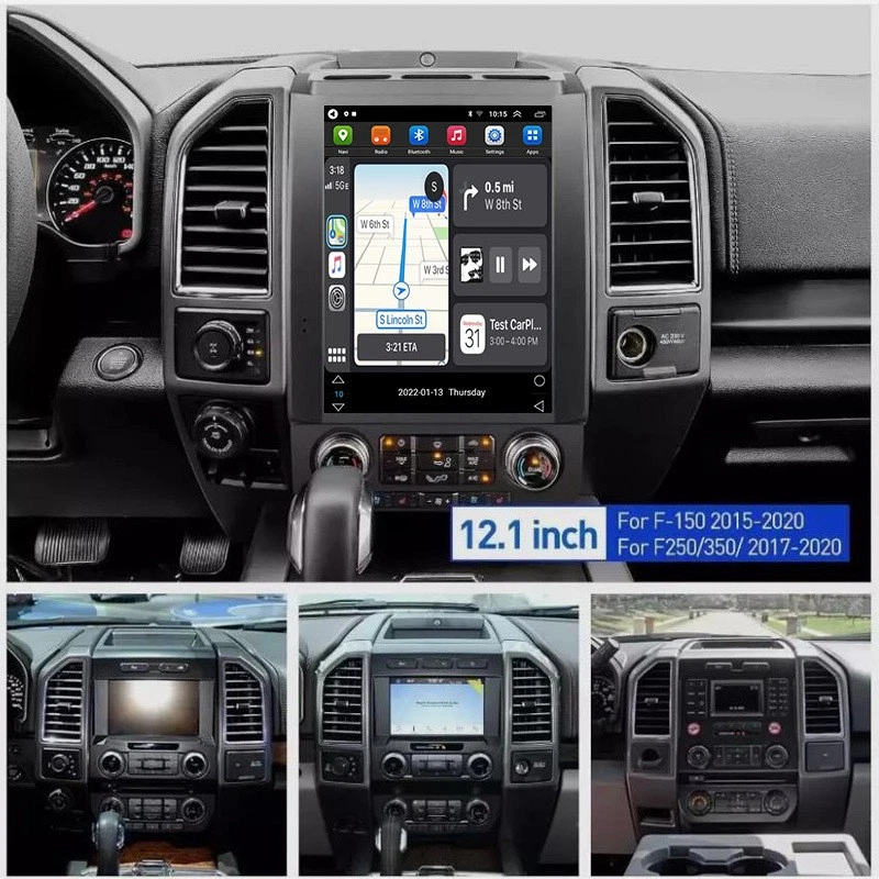 para Ford F-150 2015-2021 GPS 12.1" Android 13 estilo Tesla CarPlay estéreo  Foto 2 de 2