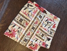 2 16" X 16" FLORAL IVORY, BLUSH, BROWN SINGLE SIDED PILLOW COVERS - NWOT