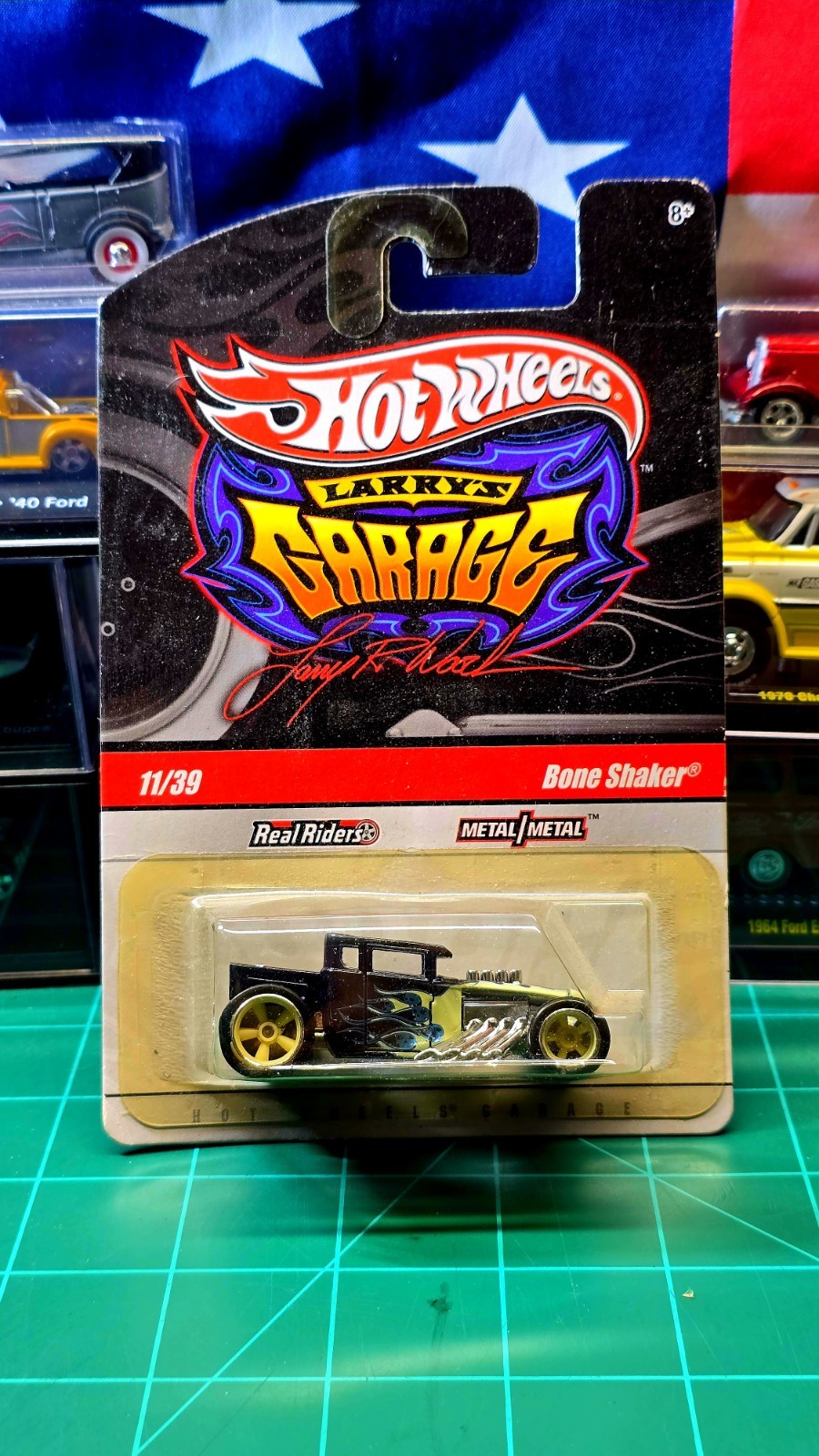Hot Wheels Bone Shaker Chase Larry's Garage Series # 2009 Blue 1:64 B48