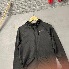 Nike Dri Fit Mens Full Zip Hooded Jacket Black Size S Athletic Workout