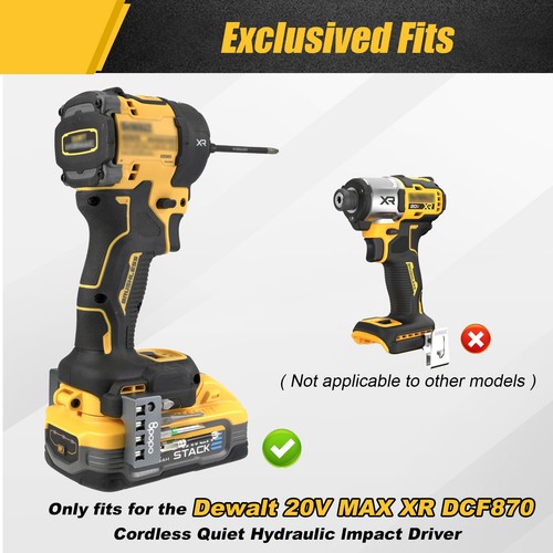 Aluminum Magnetic 1/4-Inch Hex Bit Holder Fit for Dewalt 20V MAX XR DCF870, D... - Foto 2 di 6